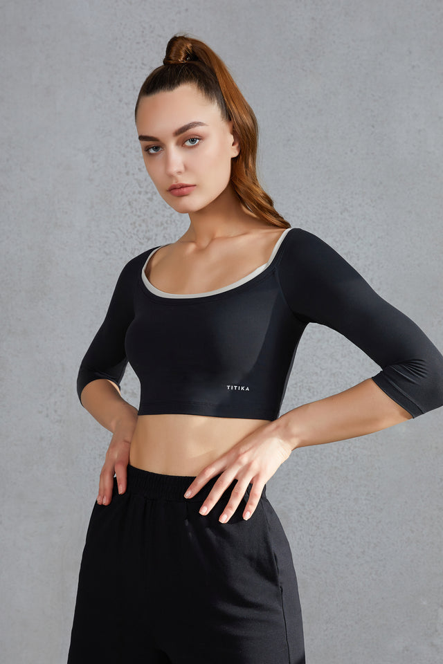 Piano Rounded Cropped Top