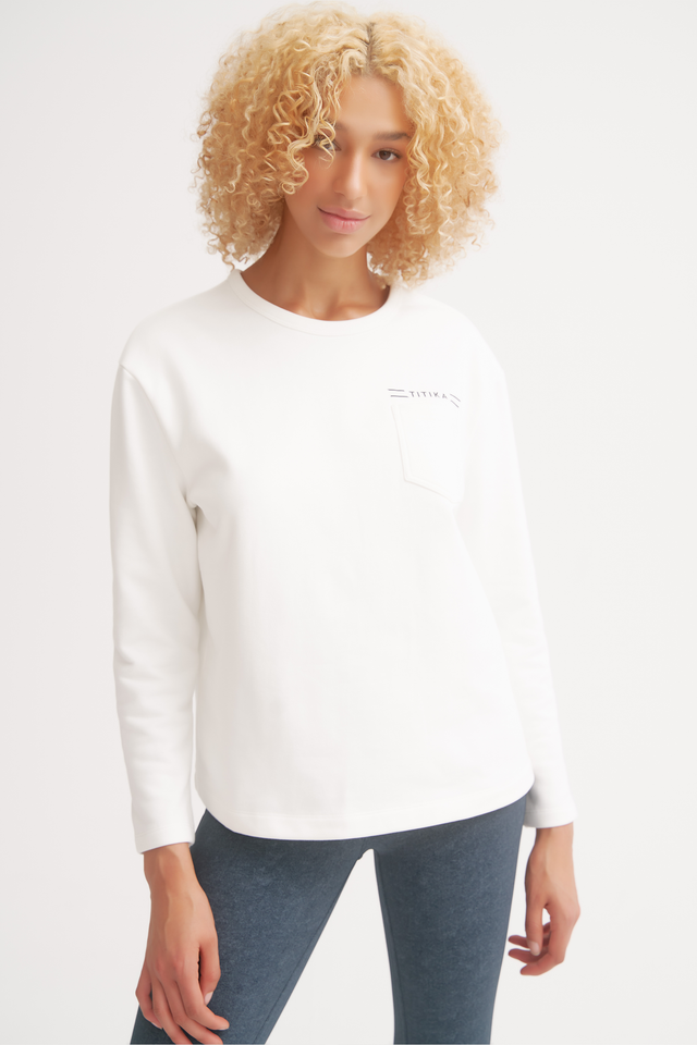 Essential Ivory Pocketed Sweater